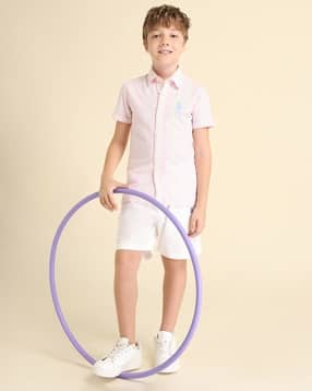 u.s. polo assn. Boys Striped Regular Fit Shirt with Spread Collar-picture-17