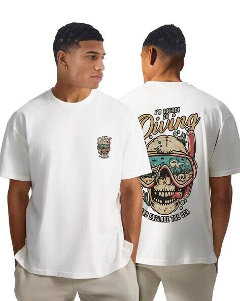 Buy White Tshirts for Men by BuyThatTrendz Online | Ajio.com
