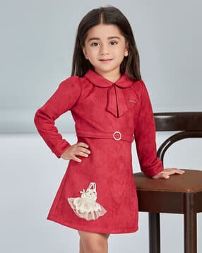 peppermint Girls Applique A-Line Dress-picture-40