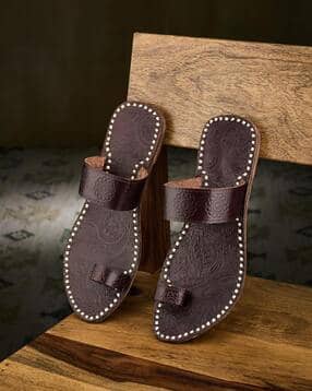 fabindia Women Leather Kolhapuri Sandals-picture-16