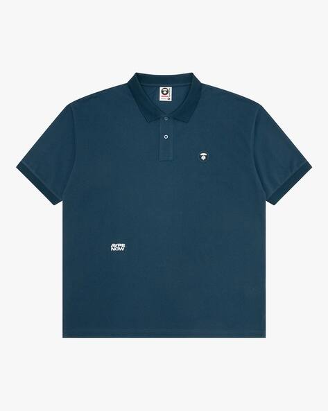Buy AAPE BY A BATHING APE Polo Boxy Fit Shirt with Logo Embroidery