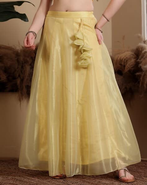 Buy Yellow Beige Skirts Ghagras for Women by Frolic Rolic Online
