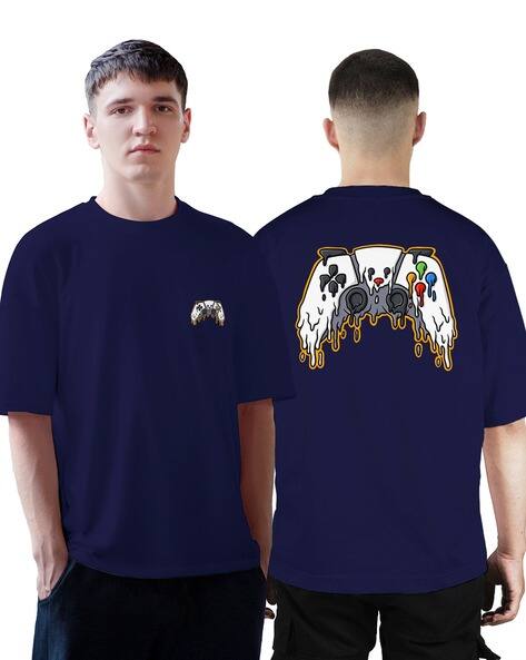 BuyThatTrendz Men Graphic Print Oversized Fit Round-Neck T-Shirt