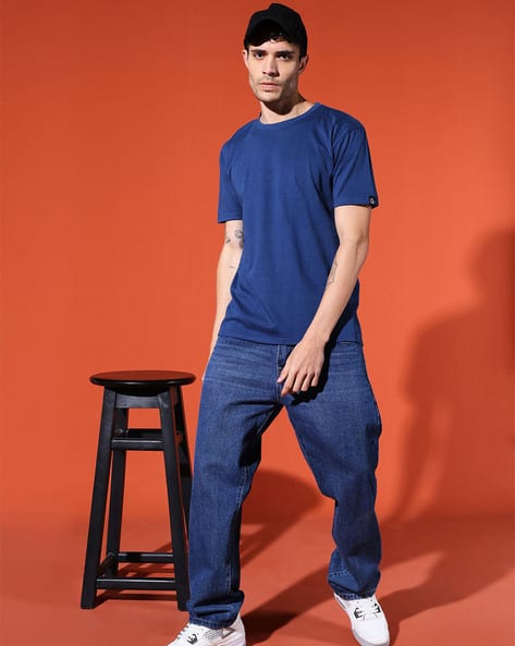 theallchemy Men Regular Fit Crew-Neck T-Shirt