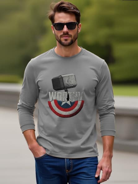 GENZY Men Graphic Print Regular Fit Crew-Neck T-Shirt