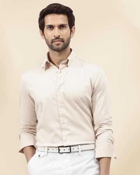 Buy Cream Shirts for Men by Indo Online