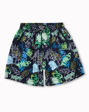 gini & jony Boys Typographic Print Mid-Rise Regular Fit Shorts-picture-11