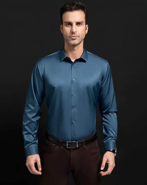 Buy Blue Shirts for Men by Indo Online
