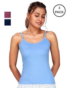 alba Pack of 3 Round-Neck Camisoles-picture-47