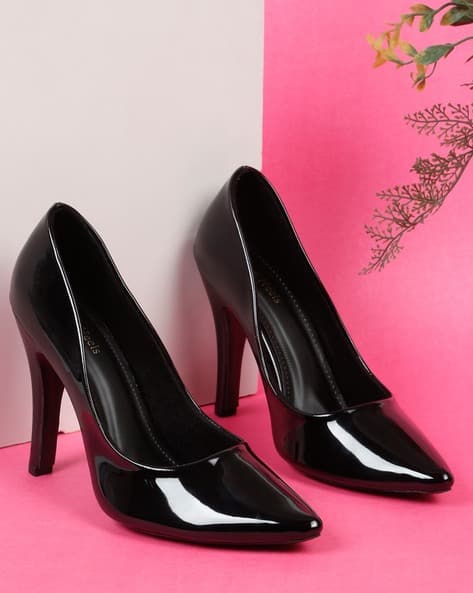 Women Glossy Pointed-Toe Stiletto Pumps