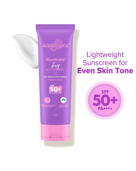Aqualogica Illuminate + Dewy Sunscreen SPF 50+ PA++++ with Wild Berries and Alpha Arbutin