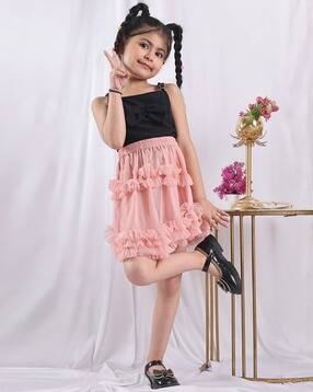 pixie n prince Girls Net Skirt with Top-picture-14