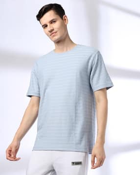teamspirit Men Striped Boxy Fit Crew-Neck T-Shirt-picture-40