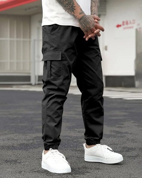 Men Baggy Fit Cargo Pants with Flap Pockets