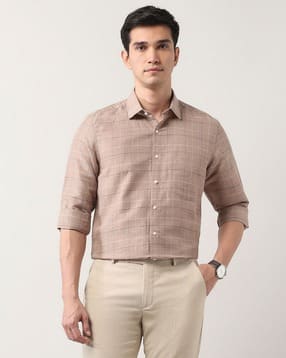arrow Men Regular Fit Shirt with Spread Collar -picture-11