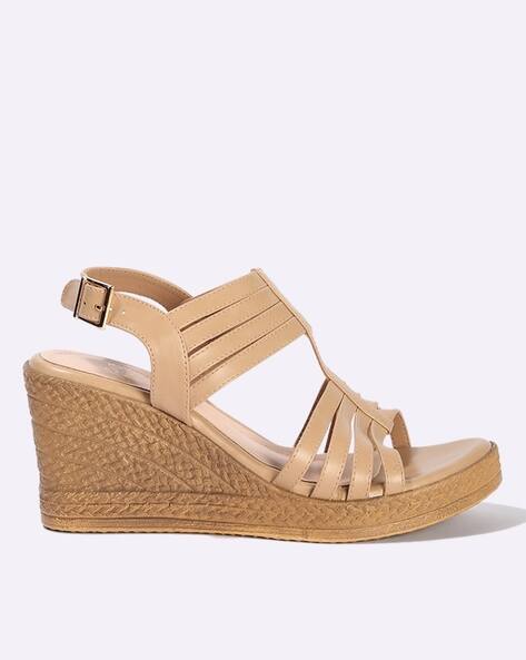 Five By Inc.5 Women Multi-Strap Wedges with Buckle Closure