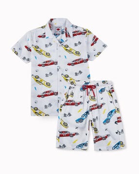gini & jony Graphic Print Shirt & Shorts Set-picture-38