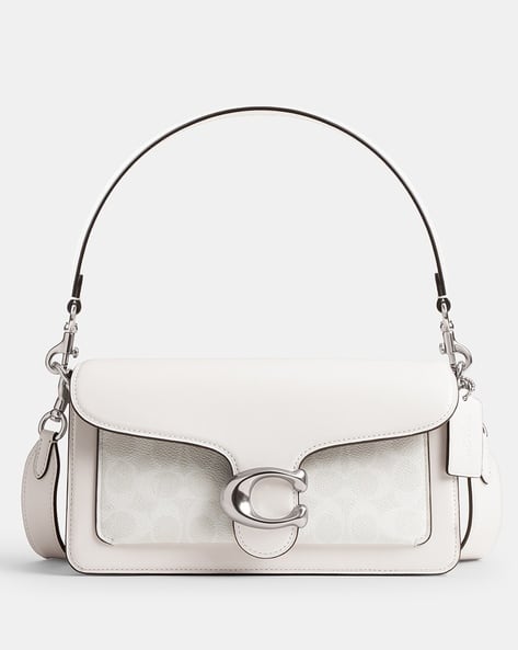 Buy Coach Signature Canvas Tabby Medium Shoulder Bag | White Color