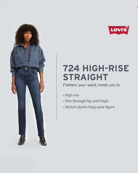 Women Straight Fit High-Rise Stretchable Jeans