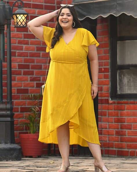 Buy Yellow Dresses for Women by Prettyplus By Desinoor.com Online | Ajio.com
