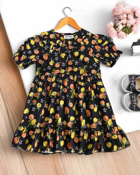 Women Mango Print Fit Flare Dress