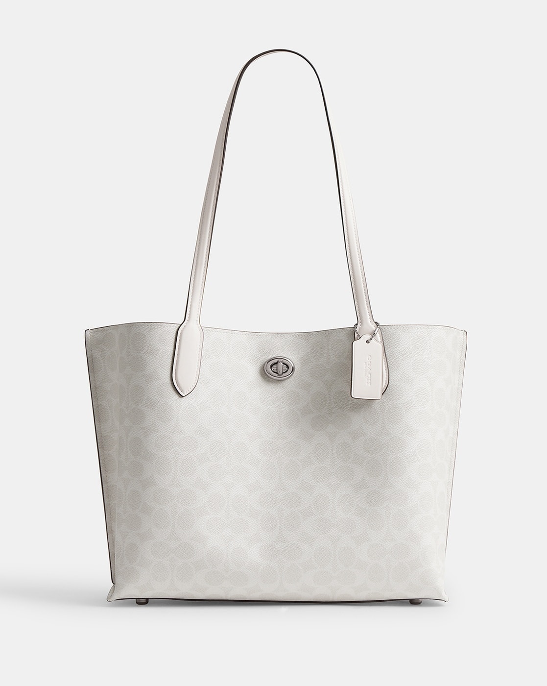 Buy Coach Signature Canvas Willow Tote Bag White Color Women