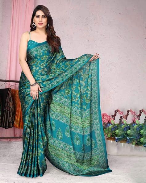 SVARAA Floral Print Saree