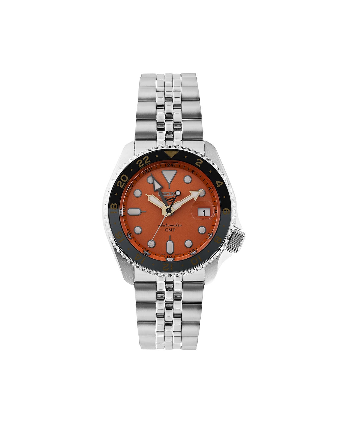 Buy Seiko 5 Sports Mikan Orange GMT SKX Online | Ajio.com