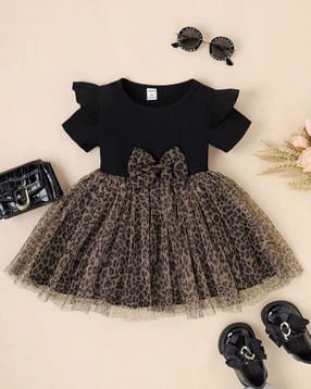 Girls Animal Print Fit & Flare Dress-image-30