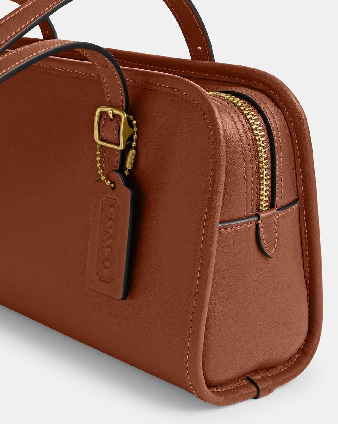 Buy Coach Swing Zip Medium Leather Bag | Brown Color Women | AJIO LUXE