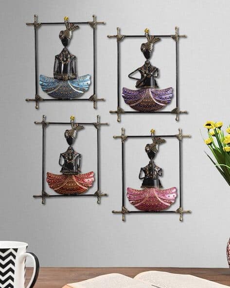 Aapno Rajasthan Set of 4 Musician Wall Decor