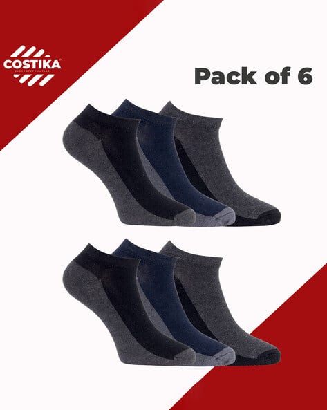 USOXO Pack of 6 Men Ankle-Length Socks