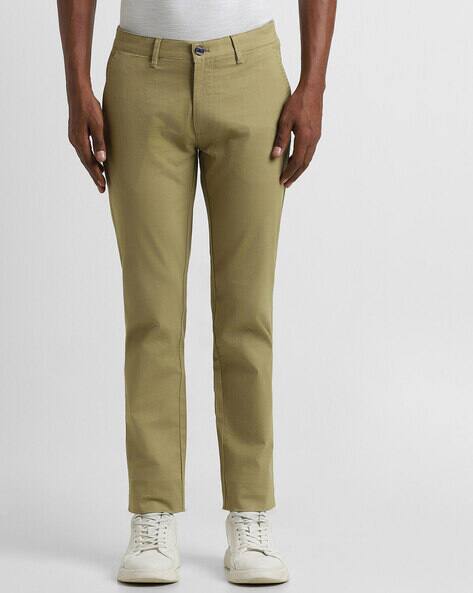 PETER ENGLAND CASUALS Men Super Slim Fit Flat-Front Chinos