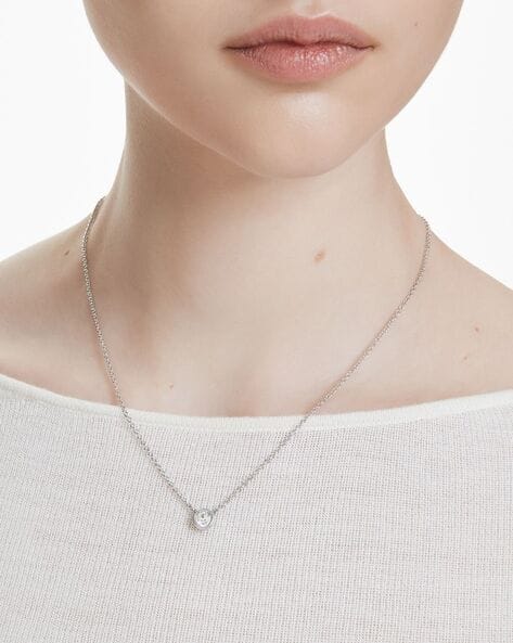 Imber Rhodium-Plated Crystal Pendant