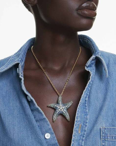Buy Blue Necklaces Pendants for Women by SWAROVSKI Online - Main Image