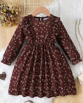 styleconnect Girls Floral Print Fit & Flare Dress-picture-28