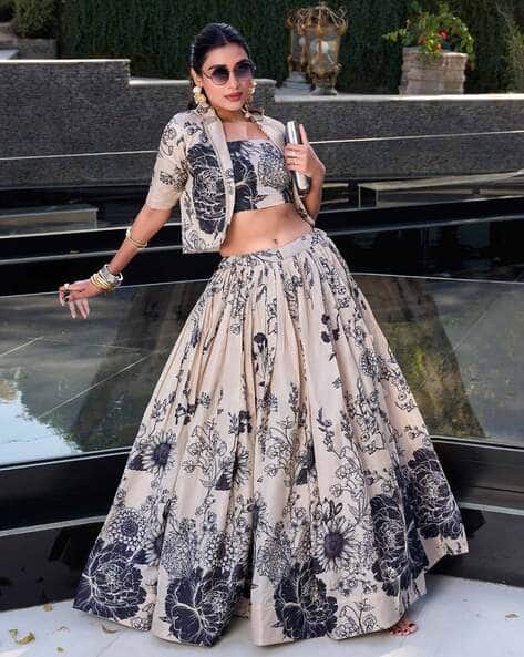 Buy Cream Lehenga Choli Sets for Women by LOOKNBOOK ART Online