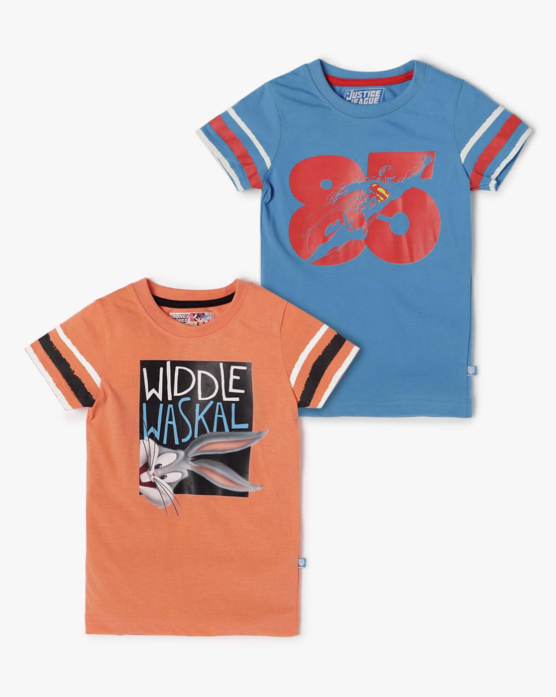 GAME BEGINS Boys Pack of 2 Printed Regular Fit Round-Neck T-Shirts For Boys (Multi, 5-6Y)