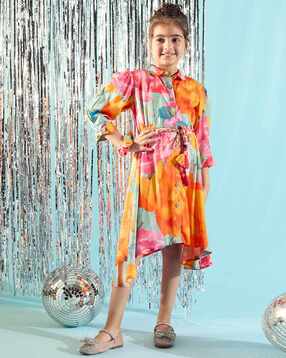  Girls Floral Fit and Flare Dress-image-22