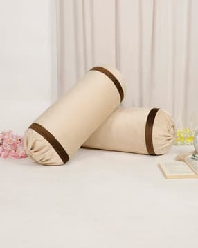Set of 2 Velvet Foil Work Decorative Bolster Cover -image-37