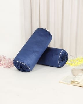 Set of 2 Velvet Foil Work Decorative Bolster Cover -image-46