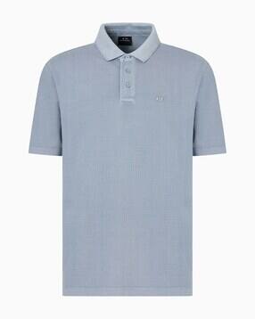 armani exchange Men Loose Fit Cotton Polo T-Shirt with Logo Embroidery-picture-16