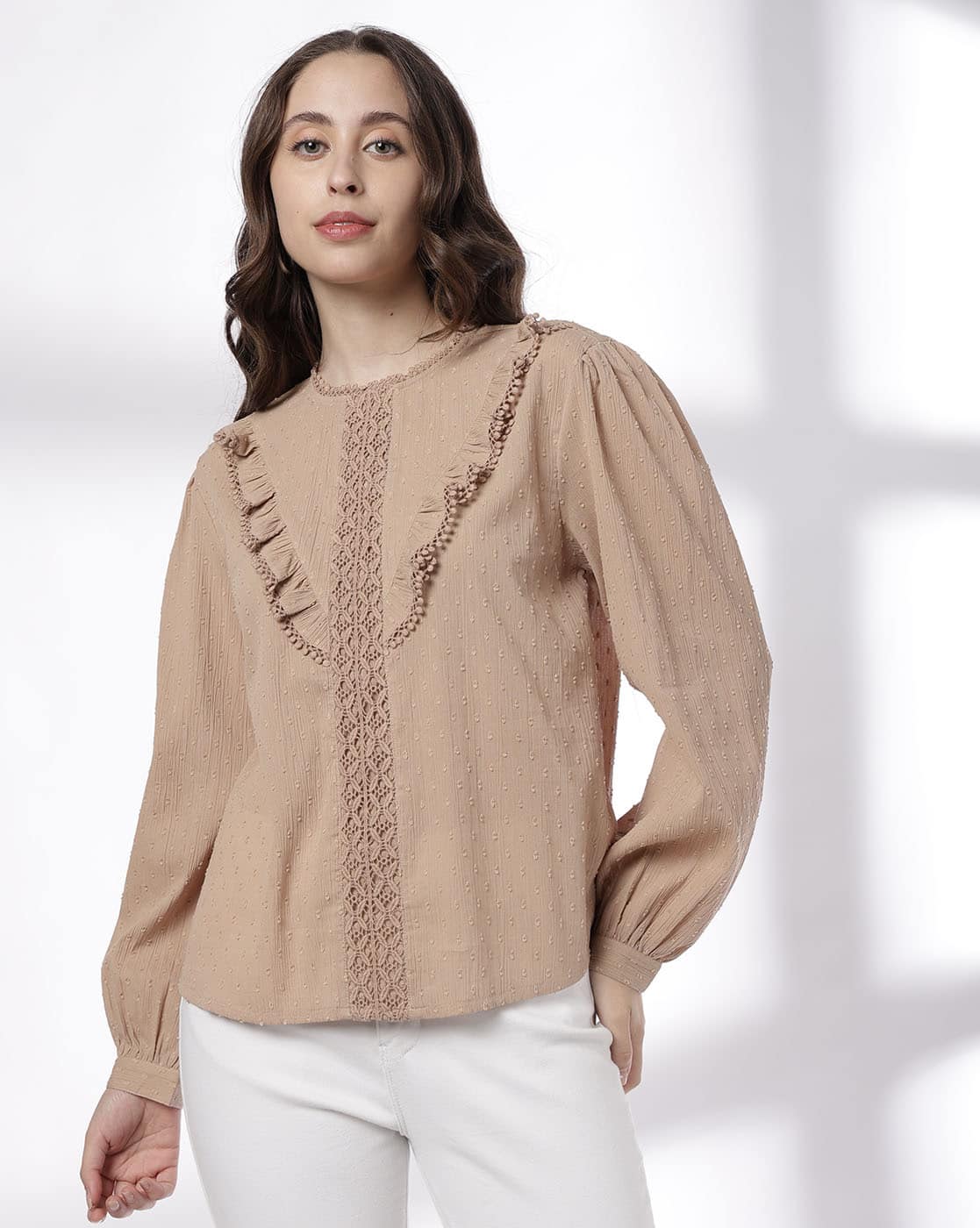 Buy Brown Tops for Women by DNMX Online | Ajio.com