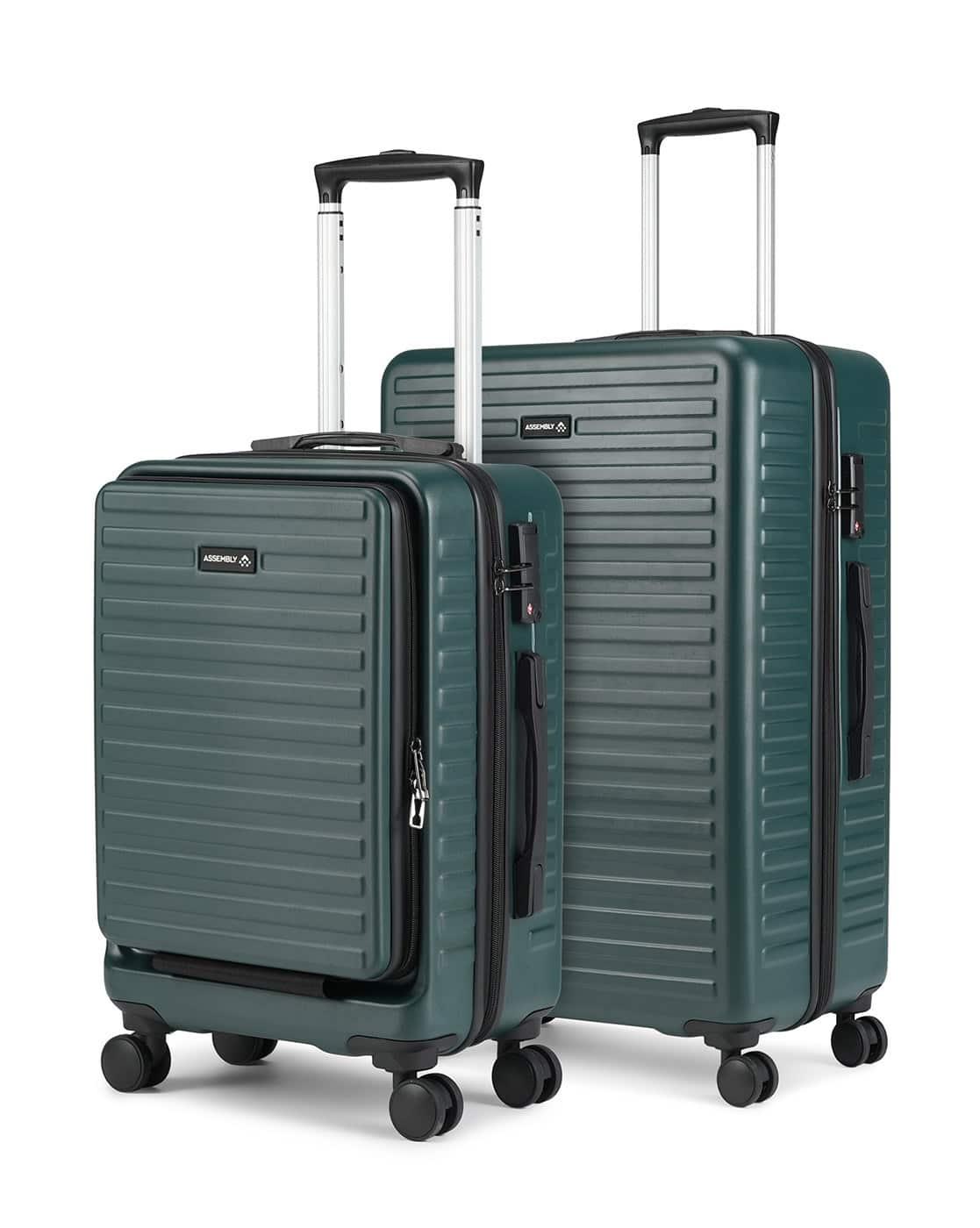 Buy Assembly Unisex Stark Trolley Set of 2 with TSA lock | Green