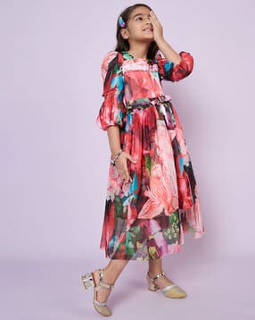 peppermint Girls Floral A-line Dress-picture-20