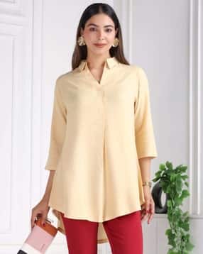 mlada Women Relaxed Fit Collar Neck Shirt-picture-22