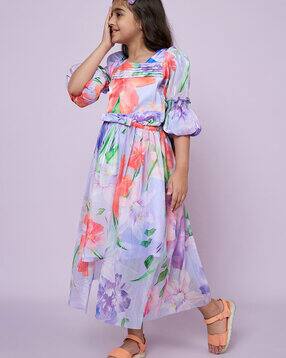 peppermint Girls Floral A-line Dress-picture-17