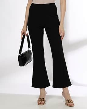 fig Women Flared Flat-Front Trousers-picture-39