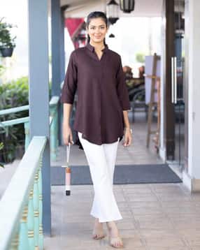 mlada Women Relaxed Fit Collar Neck Shirt-picture-19