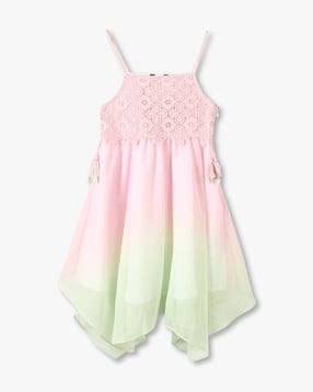 Girls Ombre-Dyed Fit & Flare Dress